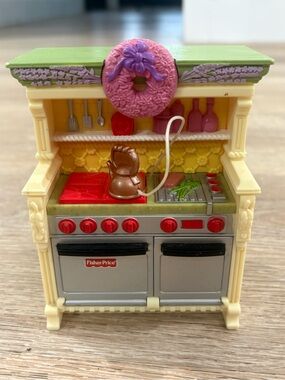 Fisher Price Loving Family Dollhouse Kitchen Stove Oven N7293 2008 Vintage